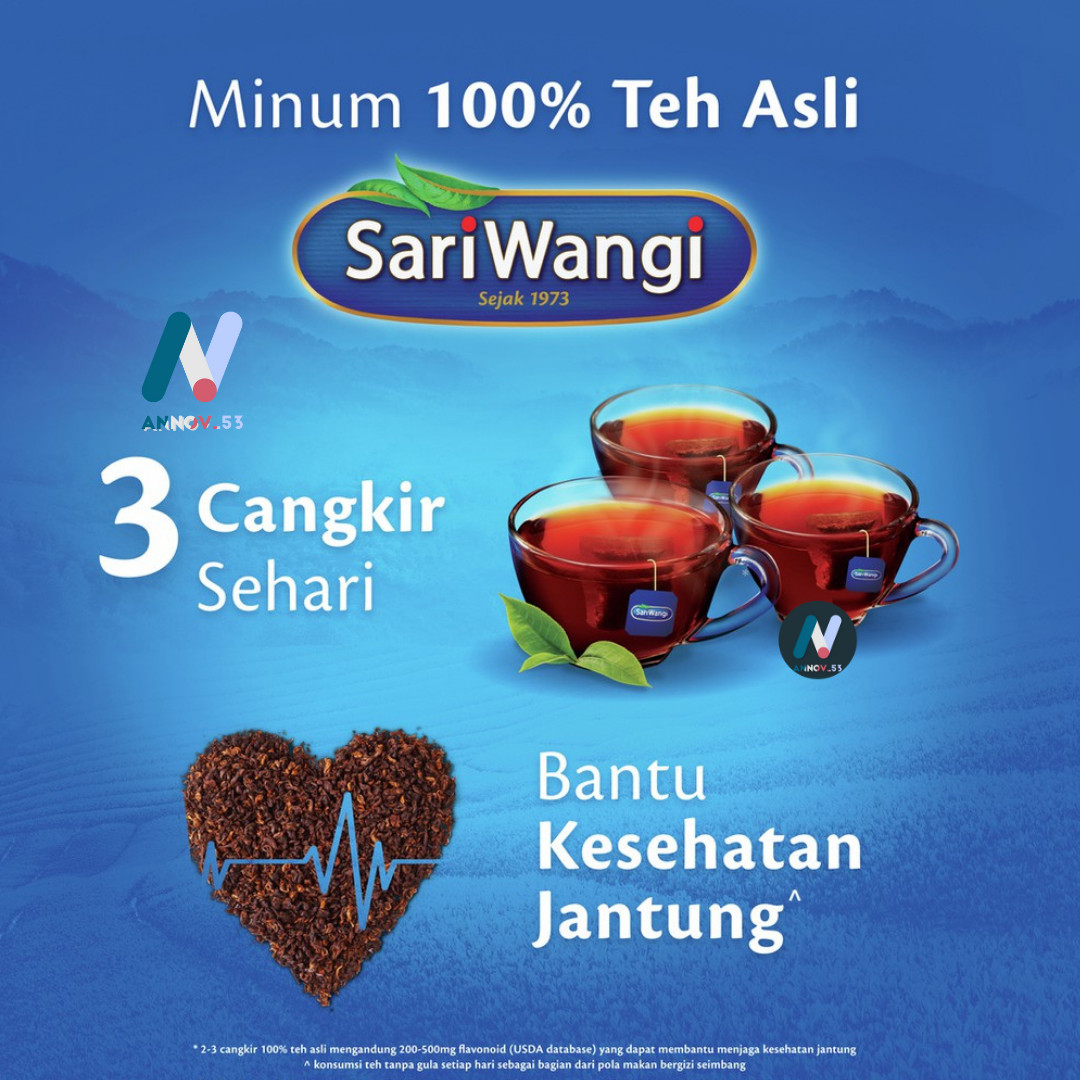 SARIWANGI Premium Black Tea Original Natural Indonesian Fragrance Legendary 2PAX