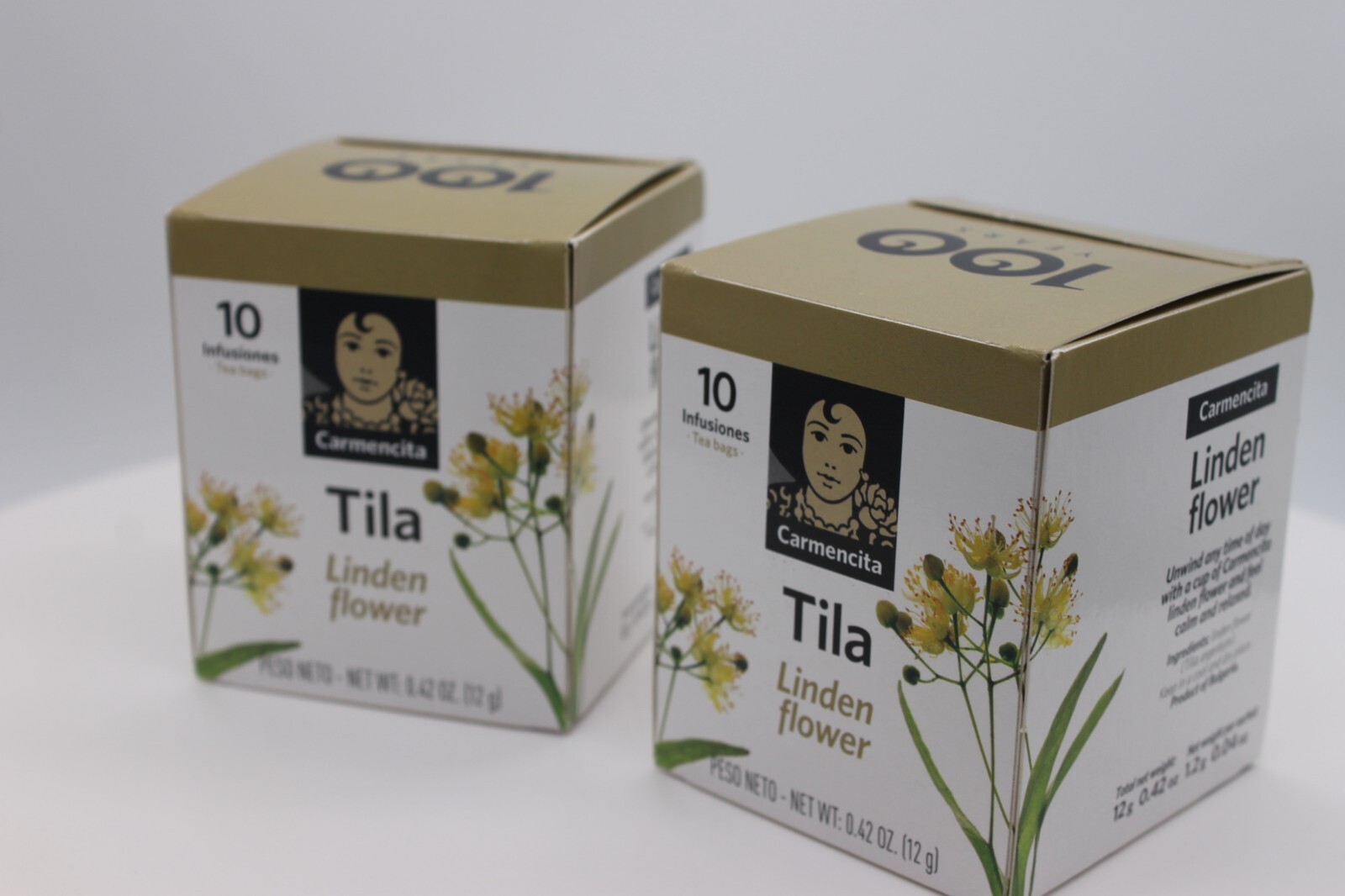 2 Carmencita Tila Tea. Linden flower (10 bags/each box ) 12g (0.42oz).