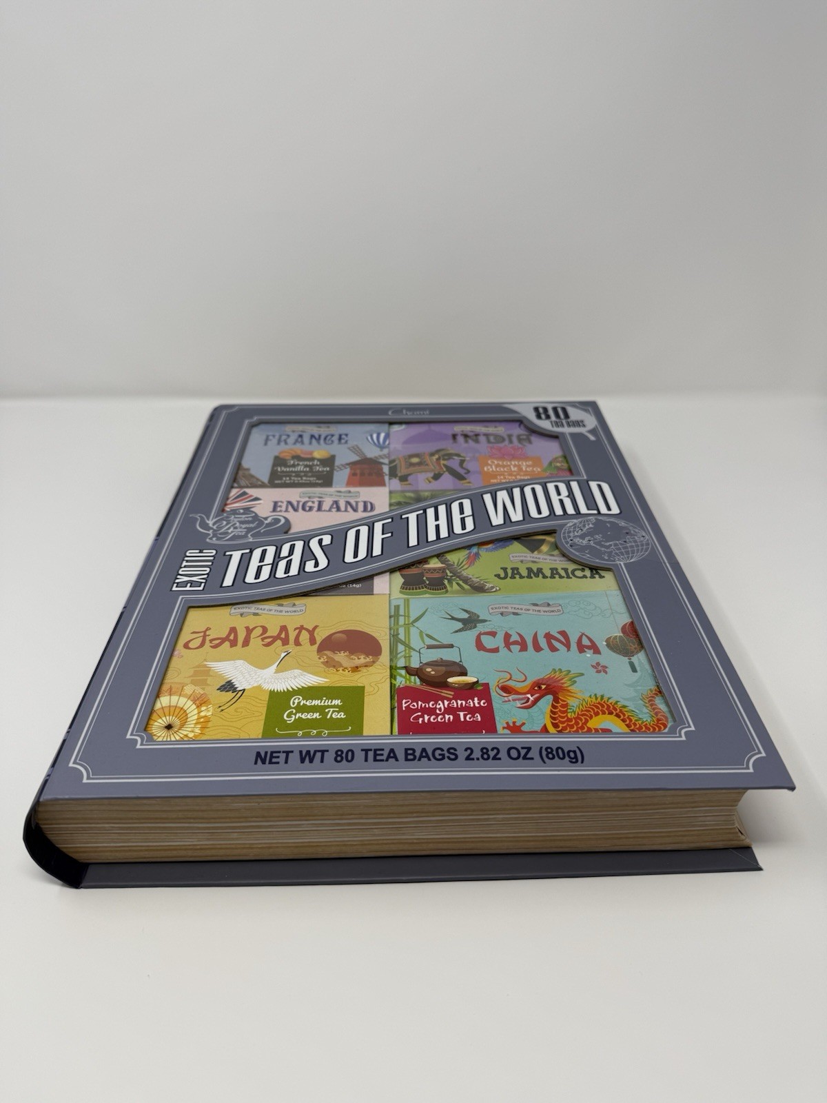 Exotic Teas of The World Gift Set 80 Tea Bags 8 Flavors India Jamaica France