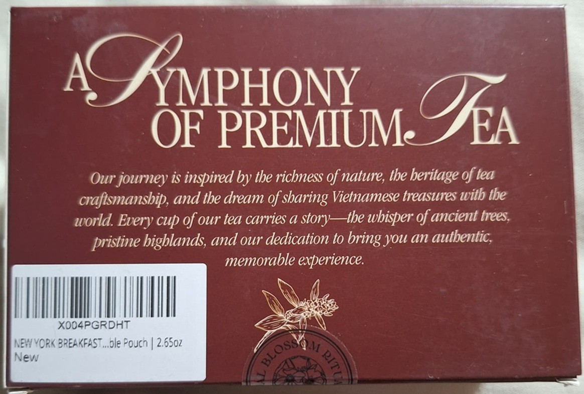 Blossom Ritual New York breakfast tea bags, Signature Blend 20 bags Exp 6/27