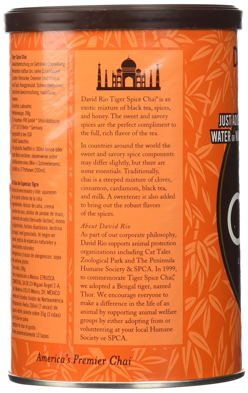 David Rio Masala Chai Tea Pack 2 Canisters 14 Ounces Exotic Flavors