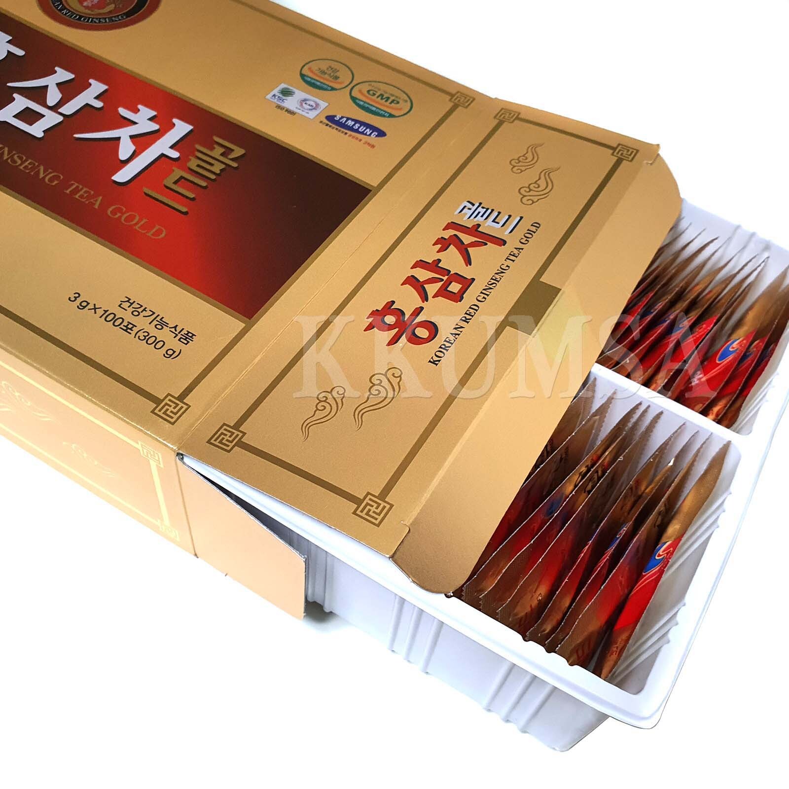 6 year Korean Red Ginseng Tea Gold 200T (3g x 100T x 2 box) Ginsenoside 6.7mg/g
