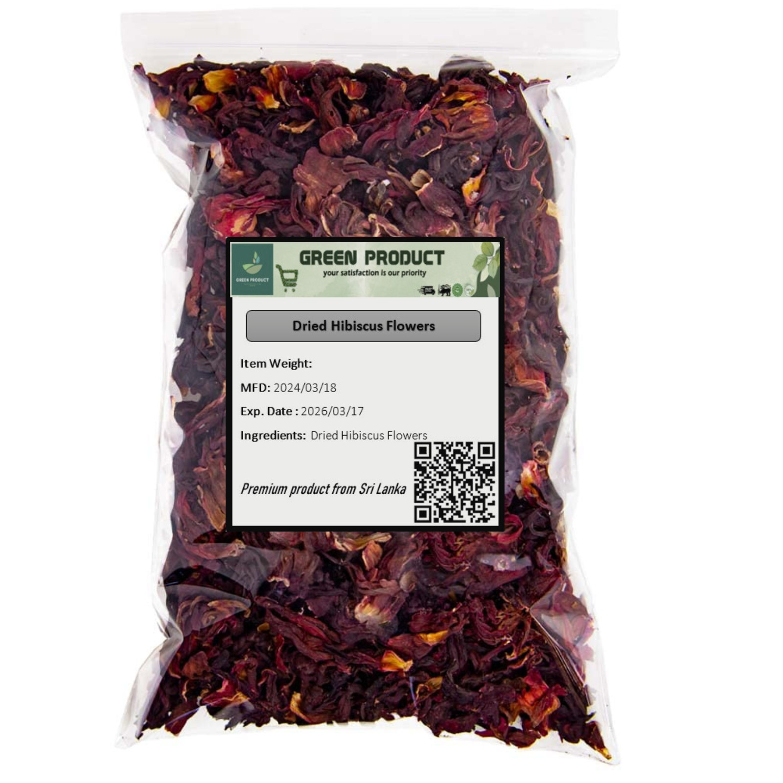 Dried Hibiscus Flowers | 100% Organic, Natural & Vibrant | Tea Drinks & Wellness