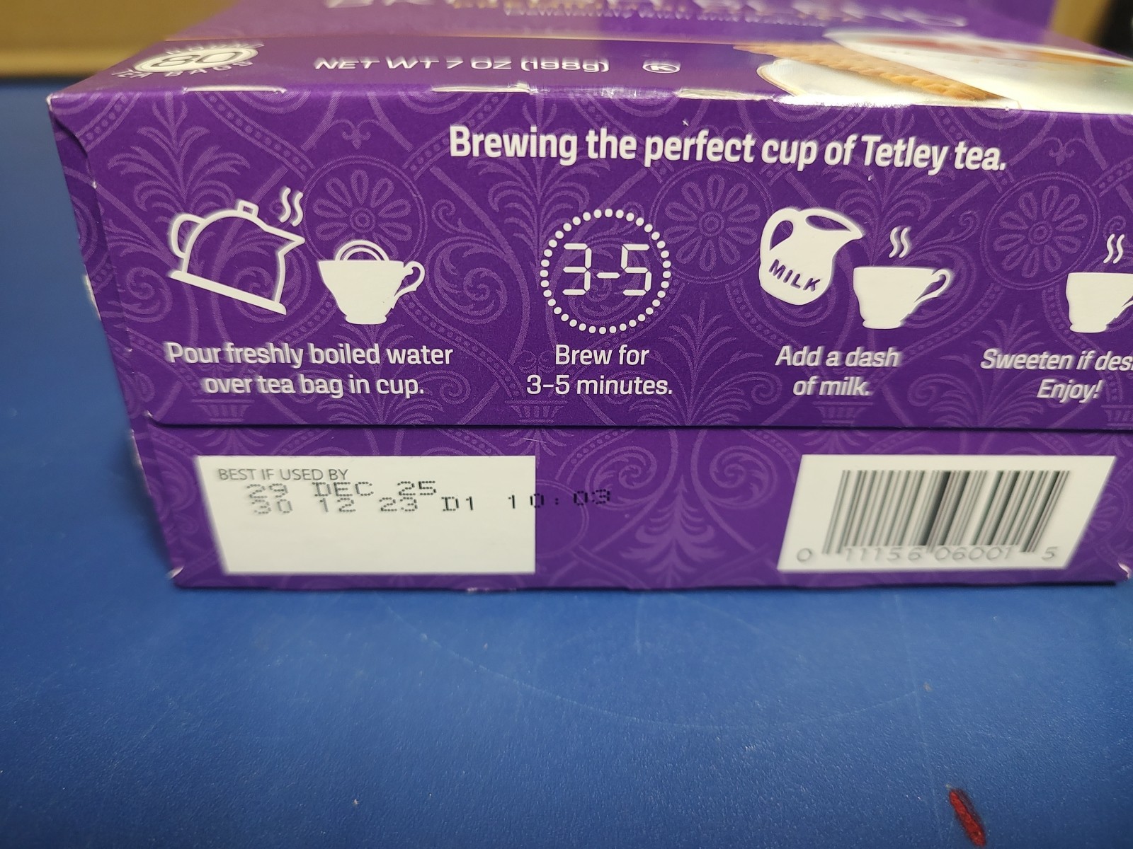 2 Each Tetley Premium Black Tea, British Blend 80 Count Tea Bags, 7 oz Dec 2025