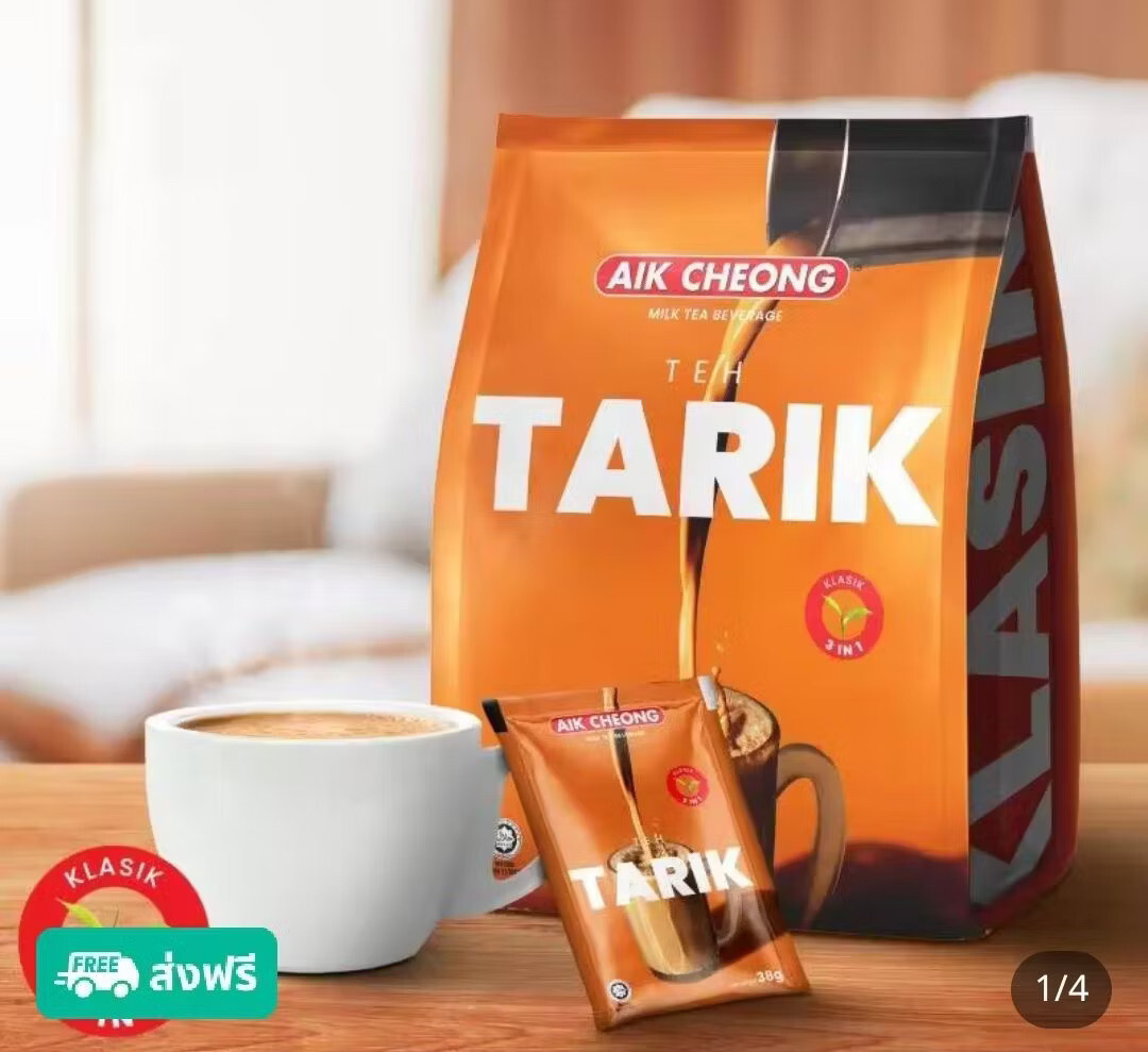 AIK CHEONG Milk Tea Beverage Teh Tarik Package Including 12 Sachet x 38g 456g