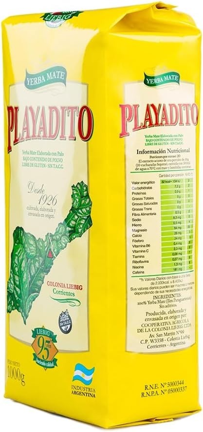 Playadito – “Traditional”con palo (with Stems) Yerba Mate 1kg / 2.2lb