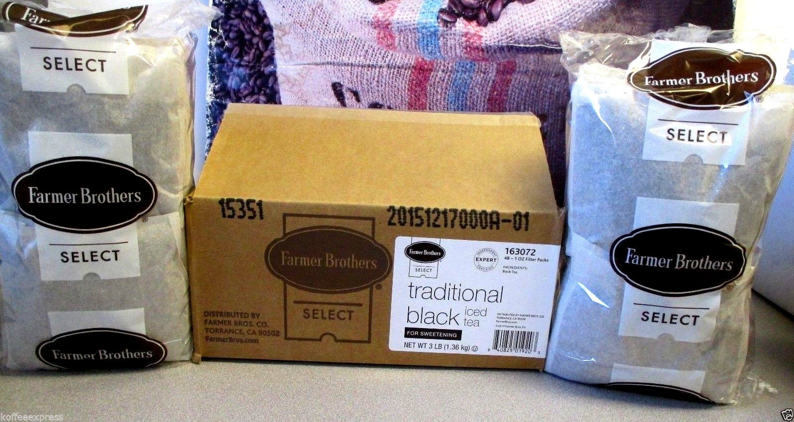 Fresh Brew Ice Tea Farmer Brothers Black Tea For Sweetening 48×1 oz Pouch