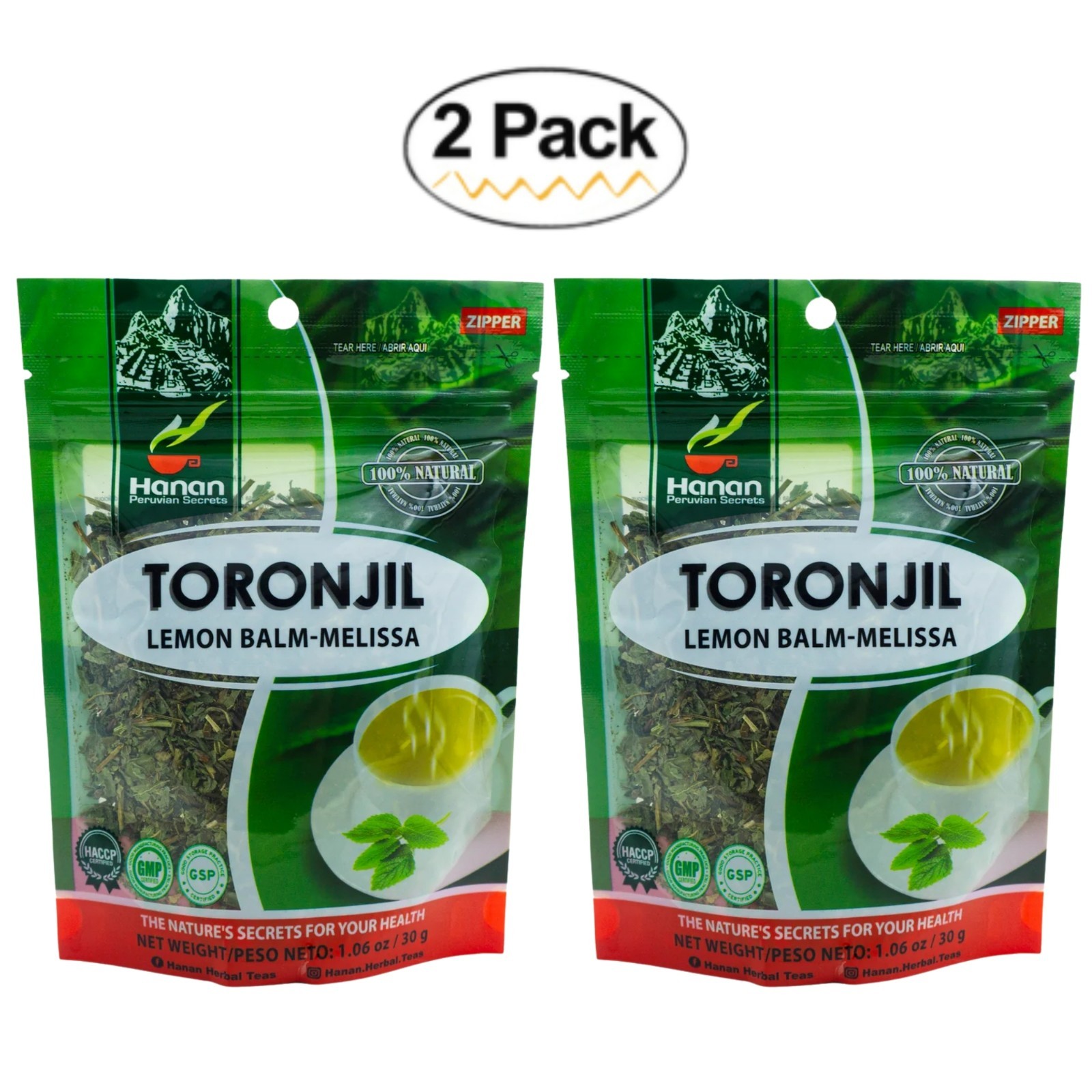 Lemon Balm Loose Herbs (Toronjil) 1.1oz (30g) – Relaxing Melissa Herbal Tea