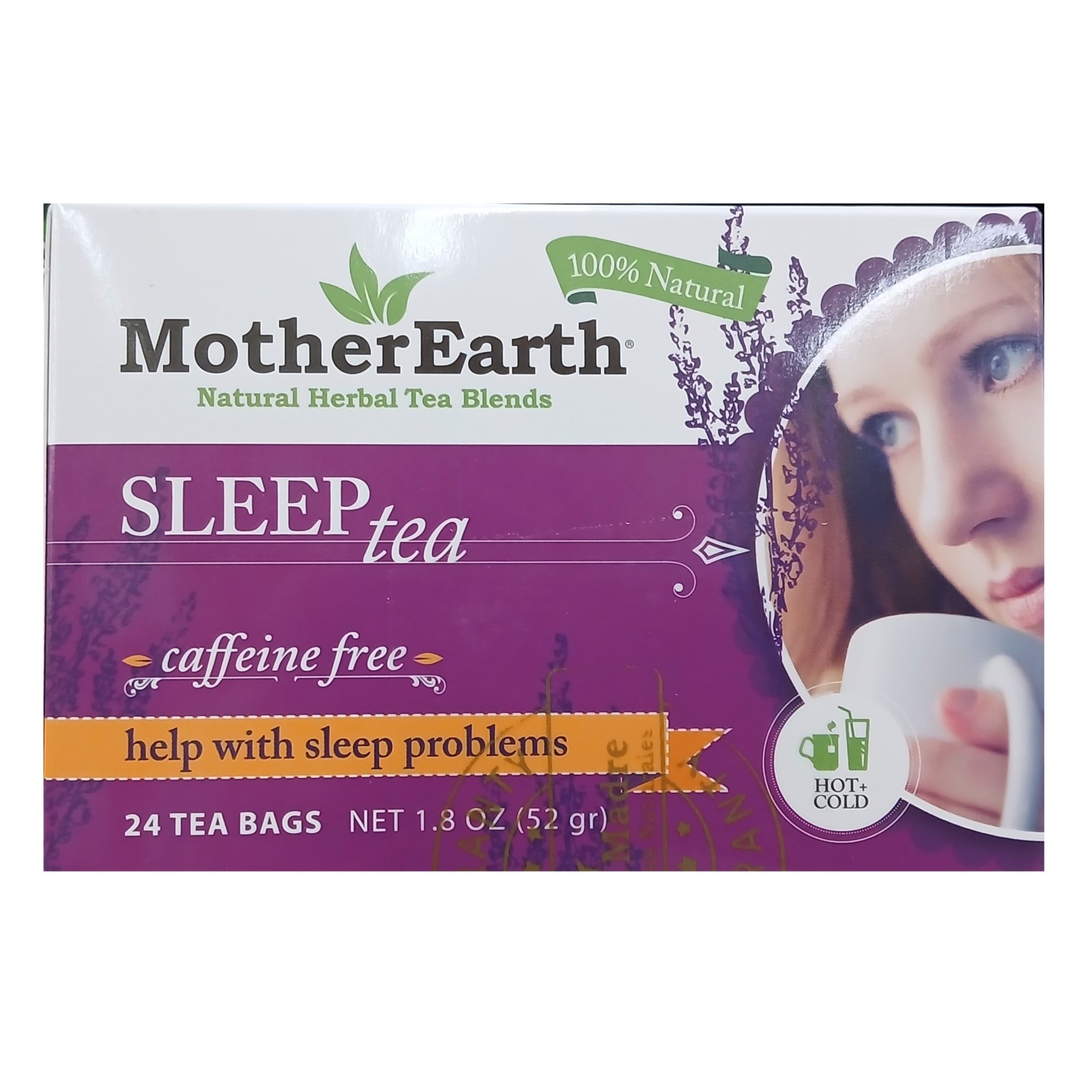 Mother Earth Sleep Tea Blend -Sleep Support- Caffeine Free 48 Tea Bags