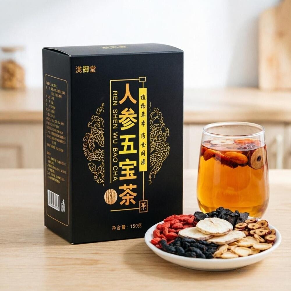 HelloYoung Five Treasure Ginseng Tea 150g Natural Herbal Energy Drink