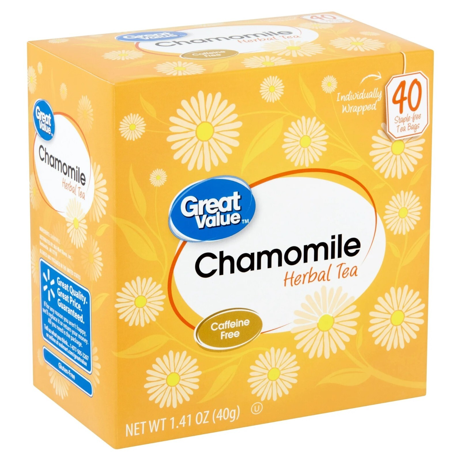 Great Value Chamomile Herbal Tea, 40 Tea Bags