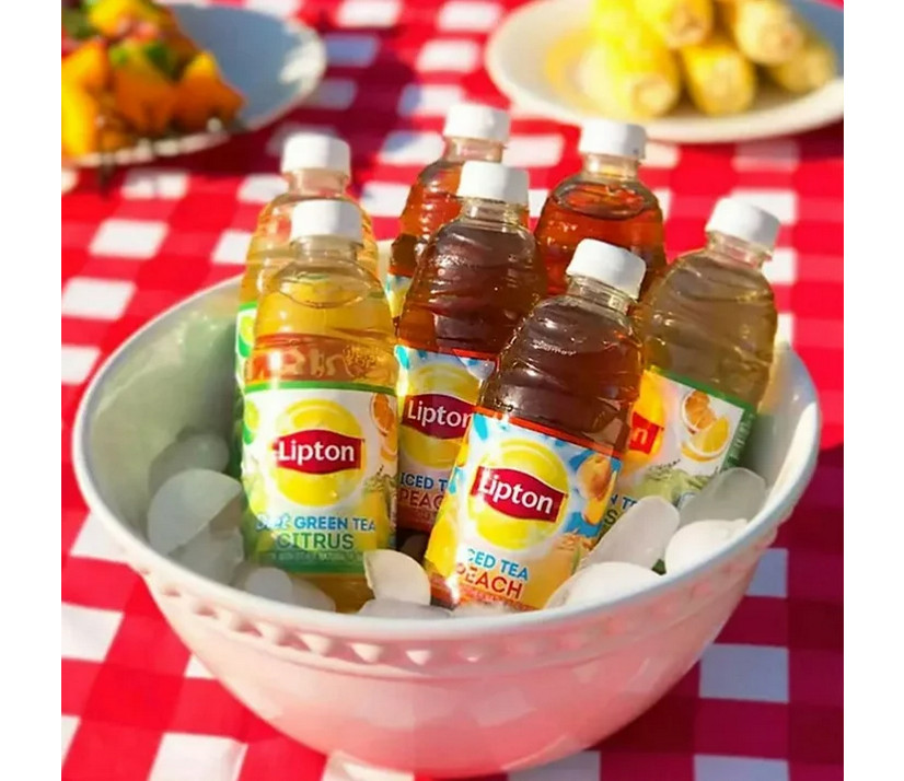 Lipton Peach Iced Tea 16.9oz 24 Pack Refreshing Fruit-Flavored Drink