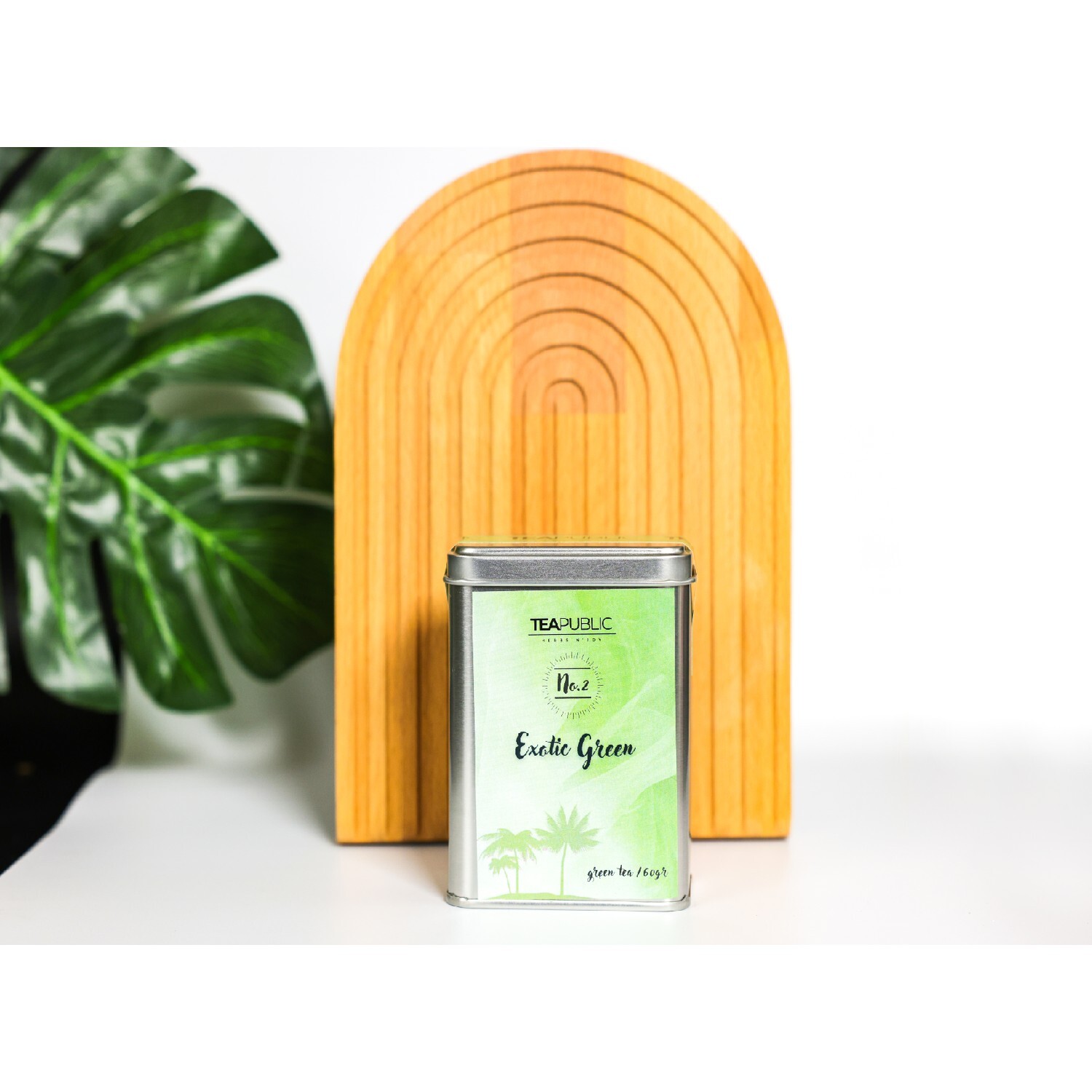 Teapublic Exotic Green 100% Natural Herbal Tea (60 Gram Tin Can)