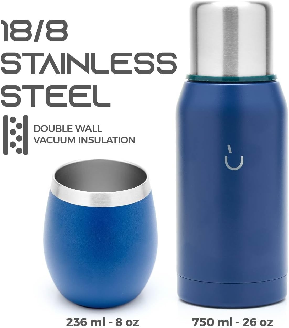 Stainless Steel Yerba Mate Kit with Flask
