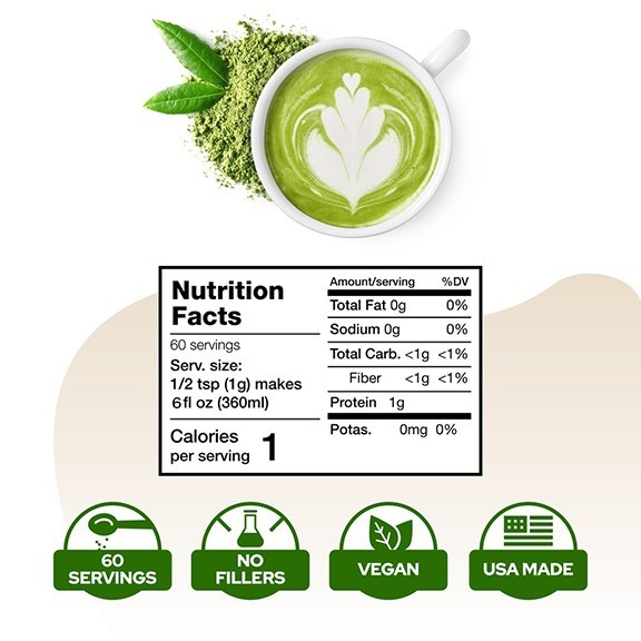 La Republica MATCHA w/ Lion’s Mane (Full-Fruiting Bodies Green Tea) 60 servings