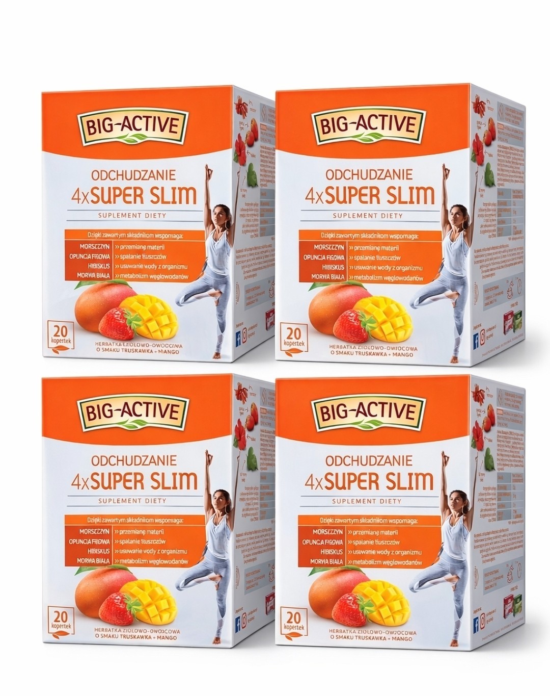 🎁🌿SUPER SILM Tea 4 Boxes (20 Bags Each) Diet Support, Appetite Control, Detox