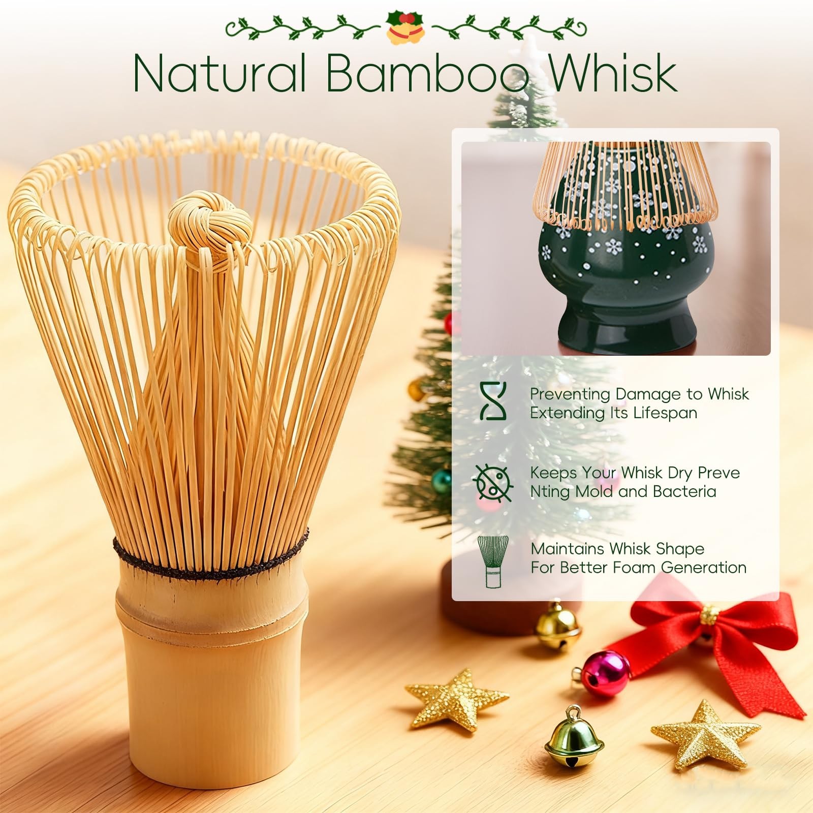 Christmas Gifts Matcha Whisk Set, Ceramic Matcha Set Includes Bowl & Holder, …