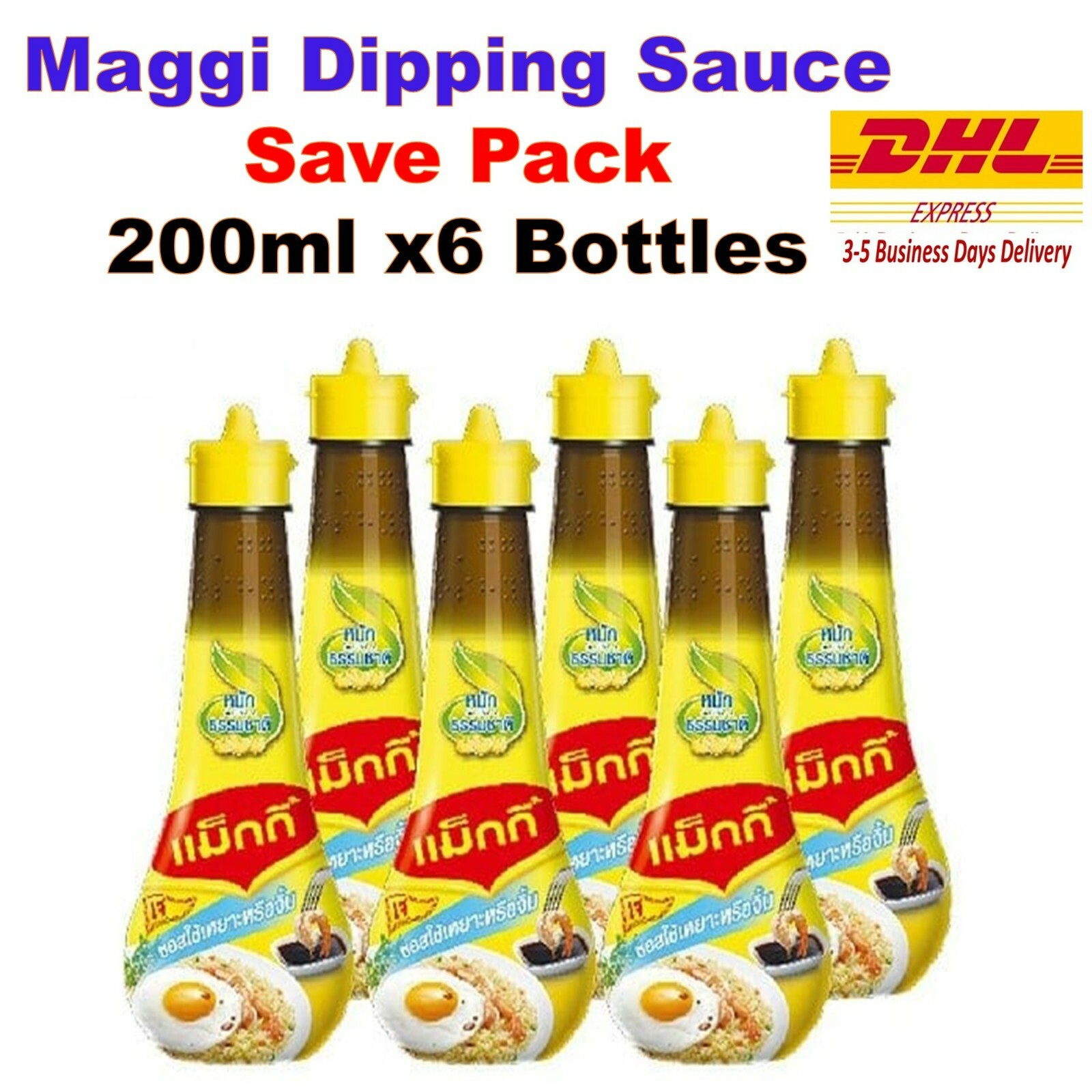 6x Maggi Topping Dipping Thailand Soybeans Sauce Bottle Cooking Vegan 200 ml