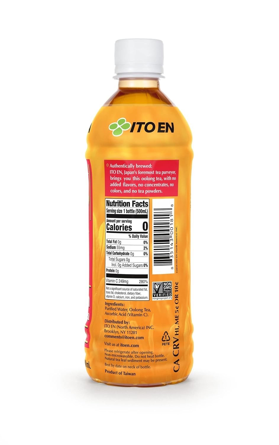 Ito En Tea Golden Oolong Tea, Unsweetened, 16.9 Ounce (Pack of 12), Gold
