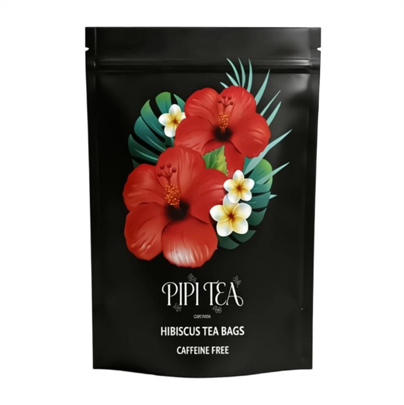 4X PiPi Tea Organic Hibiscus Tea Bags – Caffeine Free Herbal Tea Rich in Antioxi