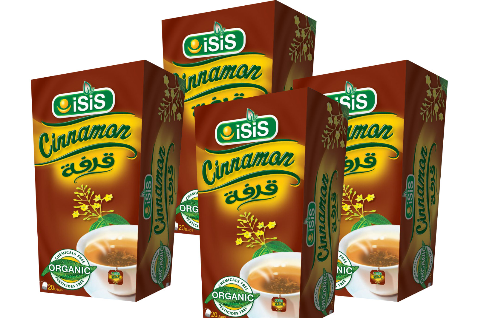 20 – 100 Bags ISIS HERBS 100% Natural Egyptian Cinnamon ايزيس قرفة