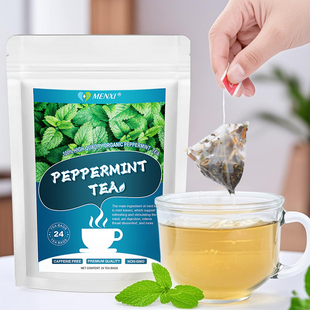 Pure Peppermint Natural Herbal Tea Individually Wrapped Bags, 48 Bags US