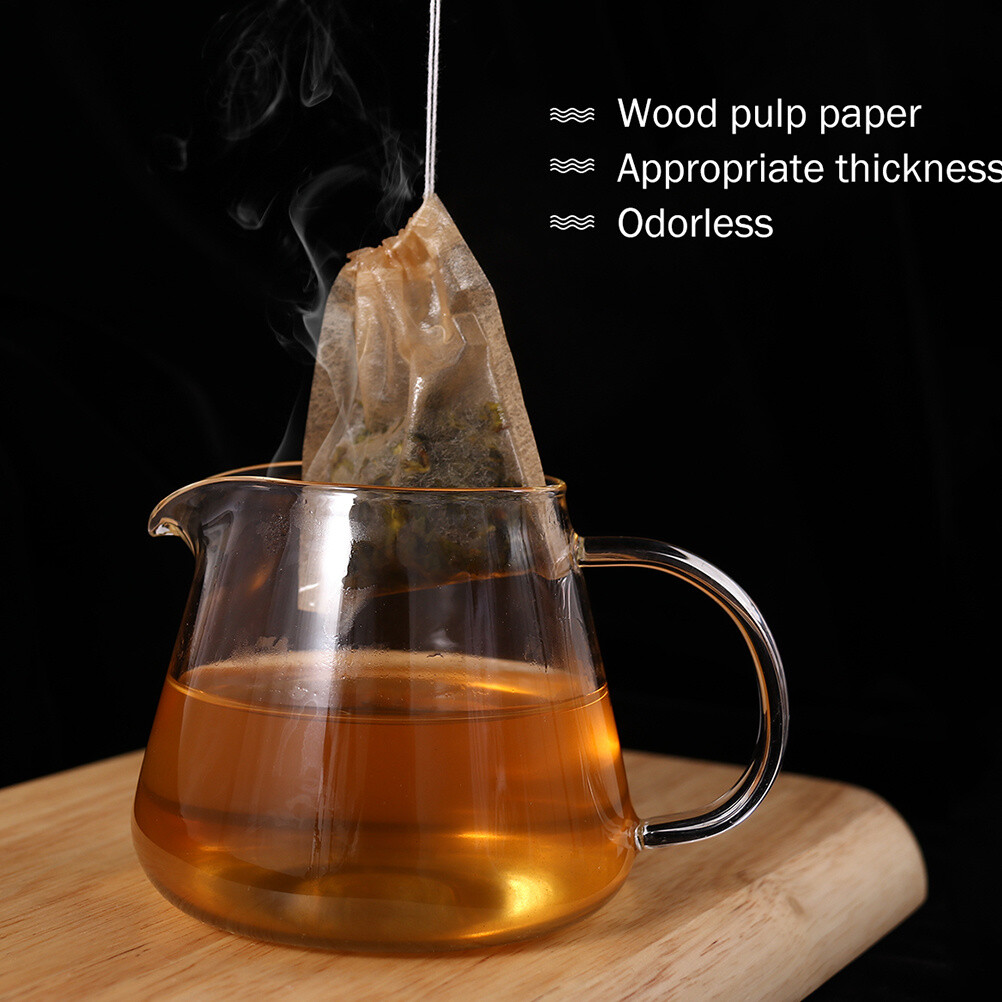 100Pcs Paper Tea Strainer Bag Unbleached Empty Infuser Sachets