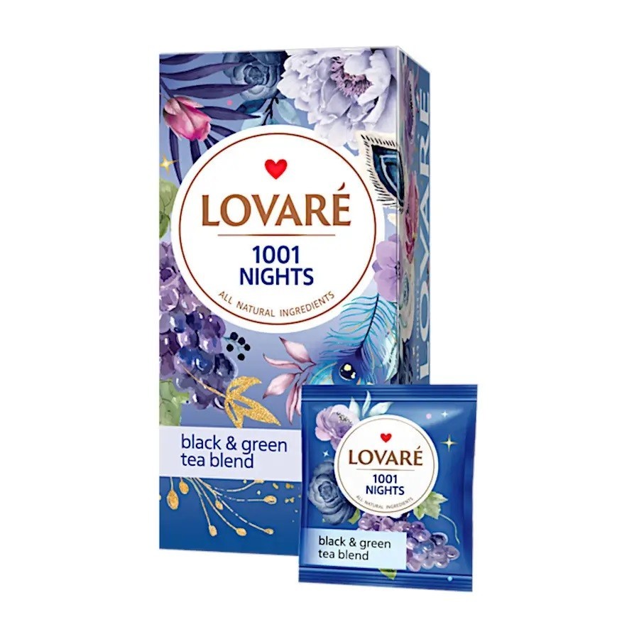 Tea (48 f/p *2g) Lovare 1001 nights blend of black and green with grape aroma