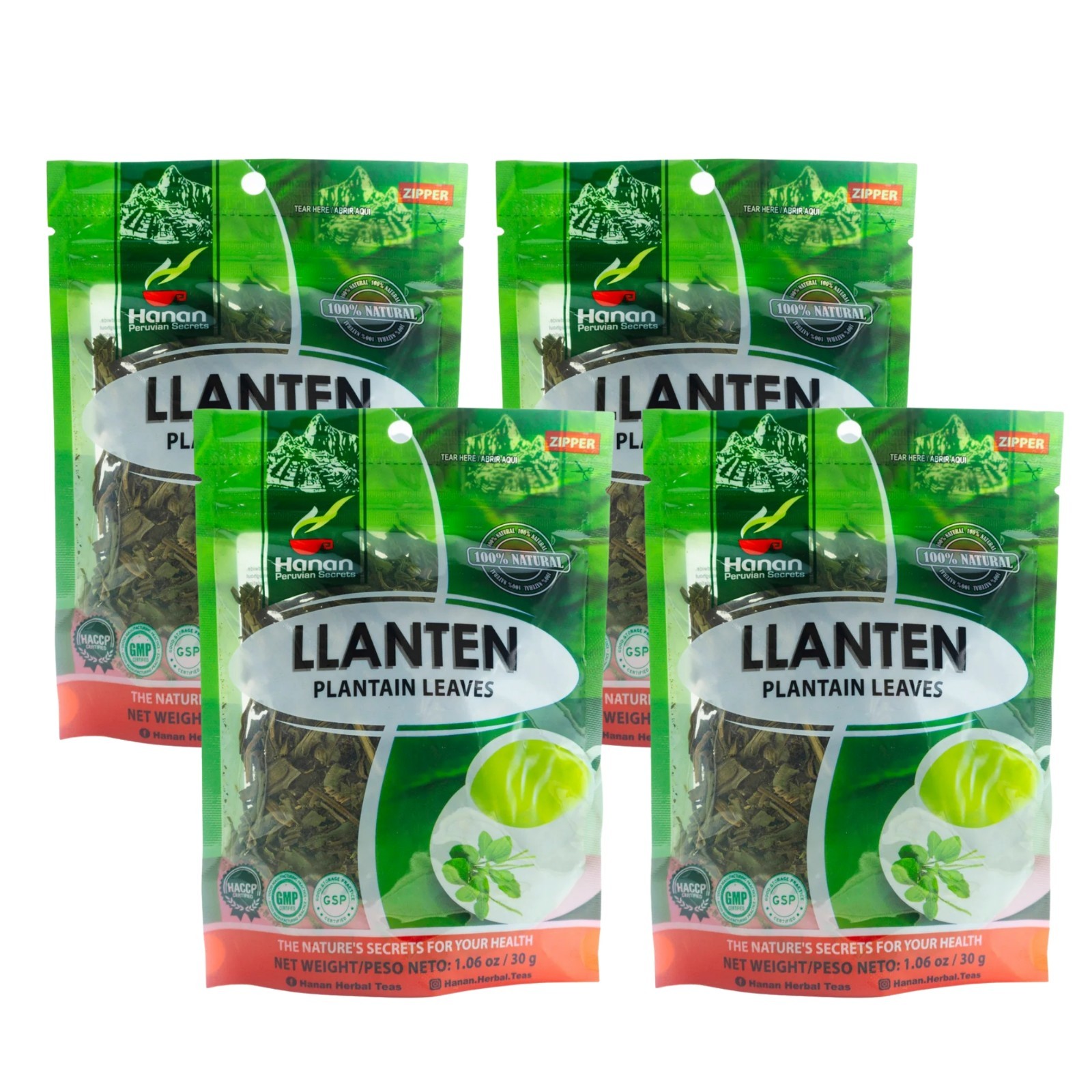 Plantain Leaf Tea (Llanten) (30 g) – Loose, Dried Llanten Plant Leaves from Peru