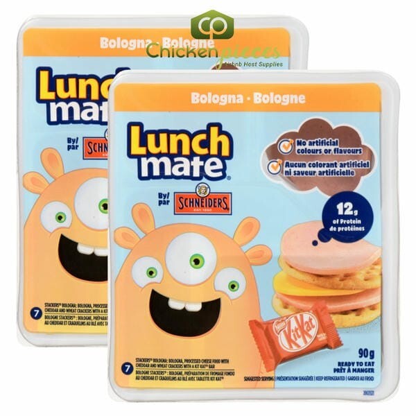 Schneiders Bologna Lunch Kit Quality Bulk Large 90g/3.17oz(2/Case)-Canadian Made