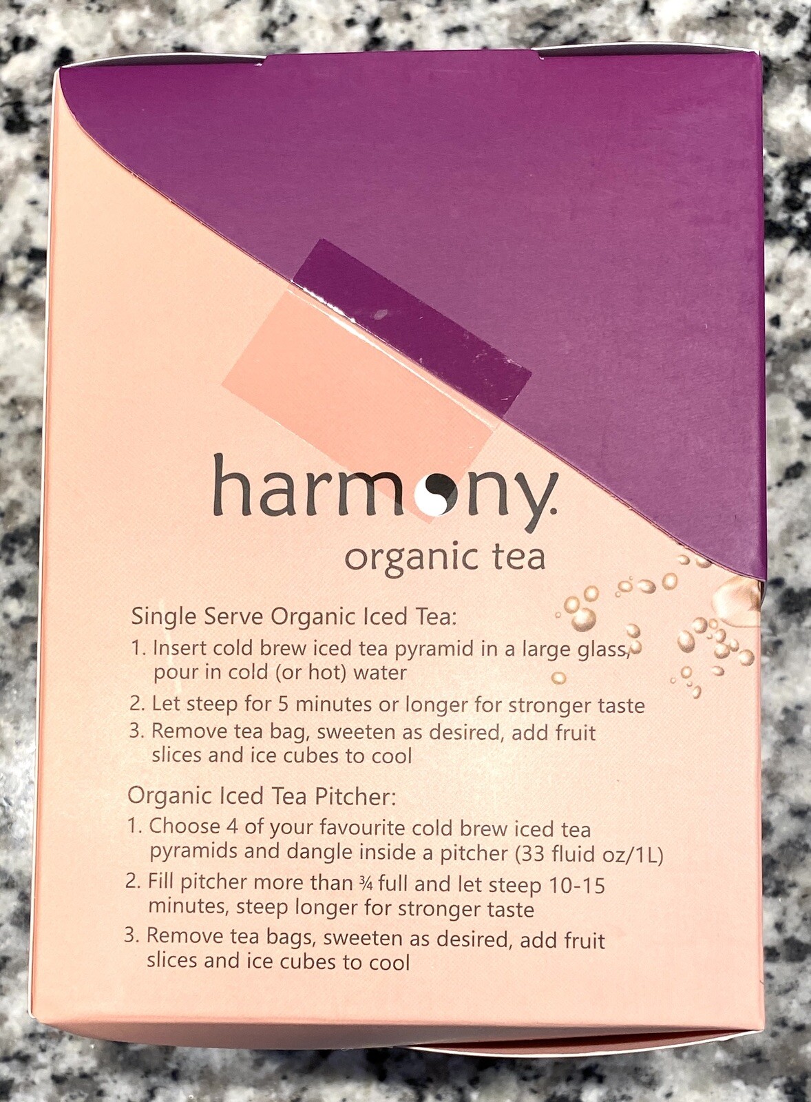 ICED TEA Cold Brew PASSIONFRUIT GREEN w/ Matcha 25 Bags Harmony Organic