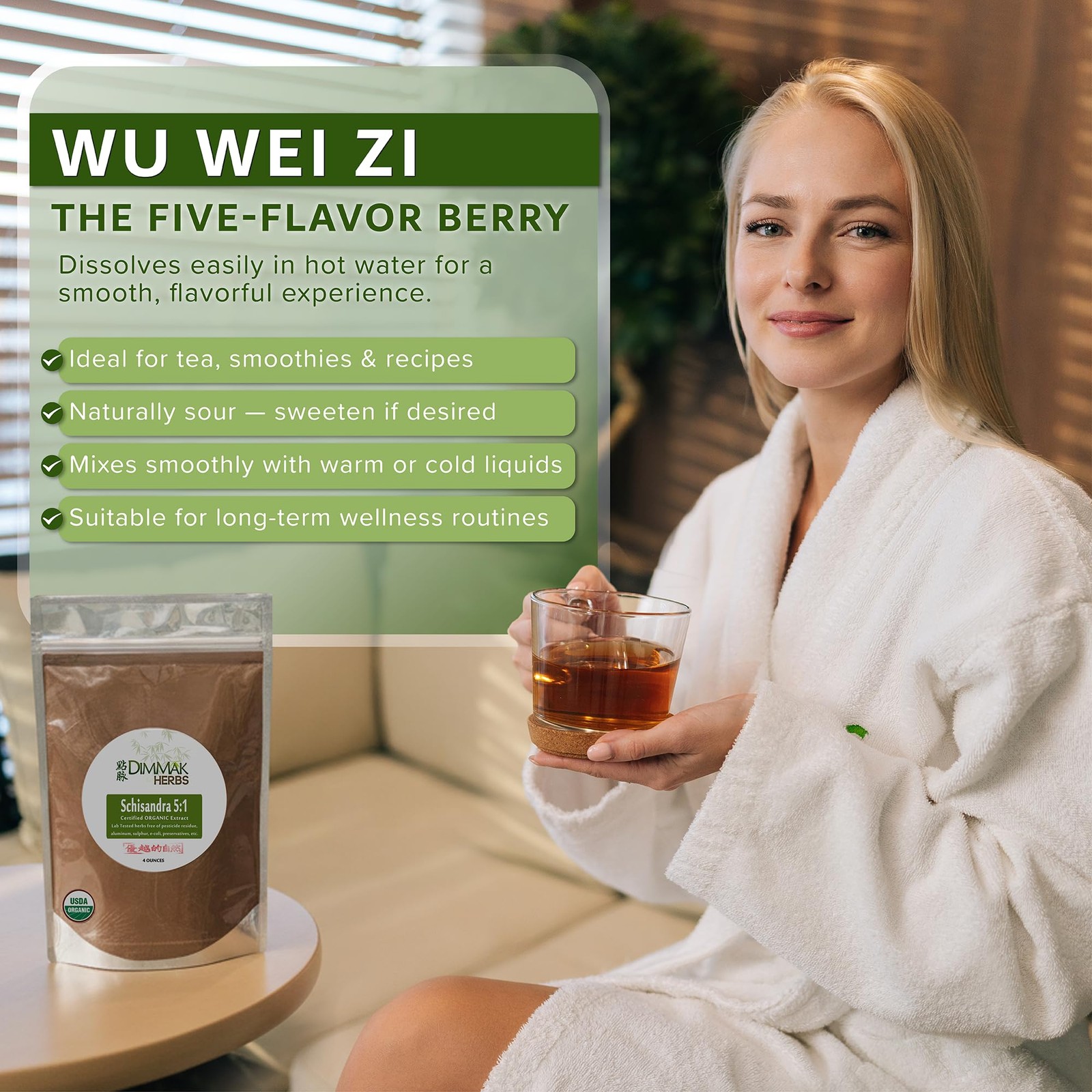 Dimmak Herbs Organic Schisandra Berry Extract 51 Wu Wei Zi The Five Flavor Ad…