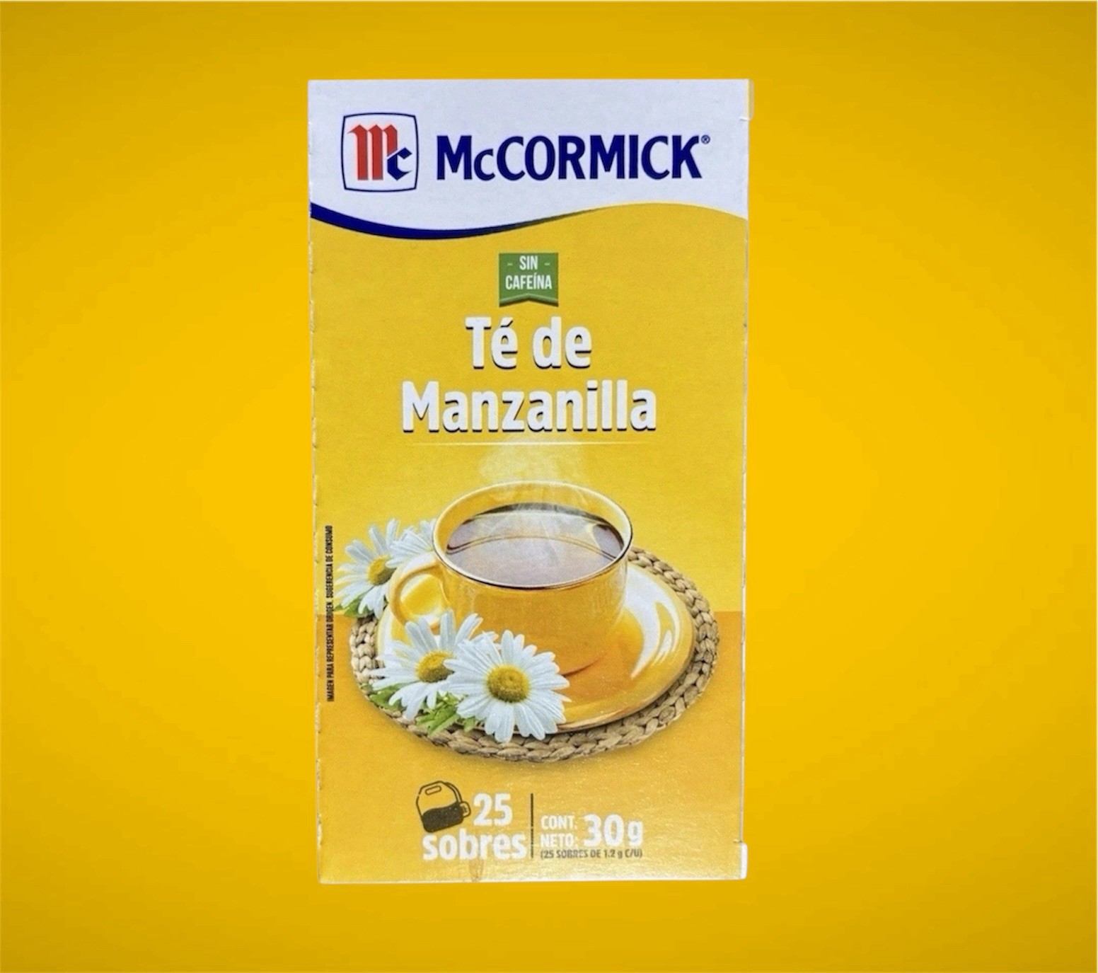 Té De Manzanilla McCormick Chamomile Tea (25 Bags) (1.2g – 0.042oz) Each Bag