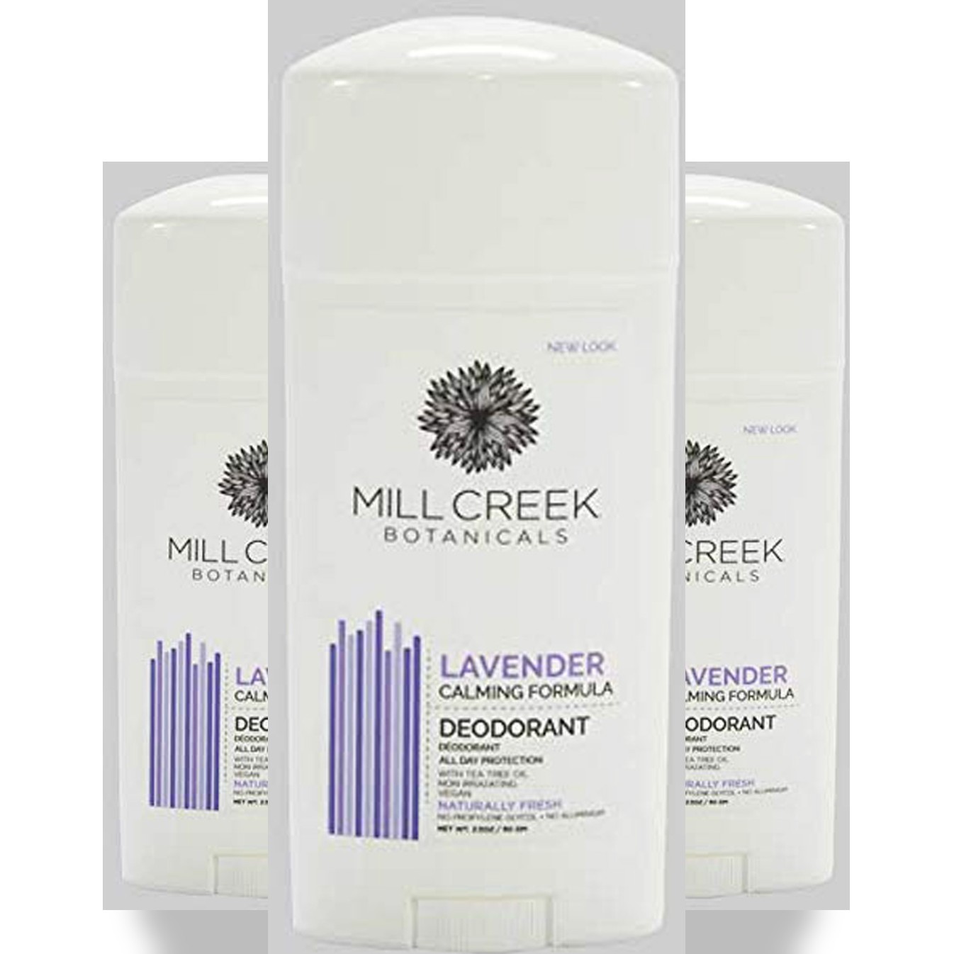 Mill Creek Botanicals Lavender Calming Formula Deodorant Stick Tea 3 Pack