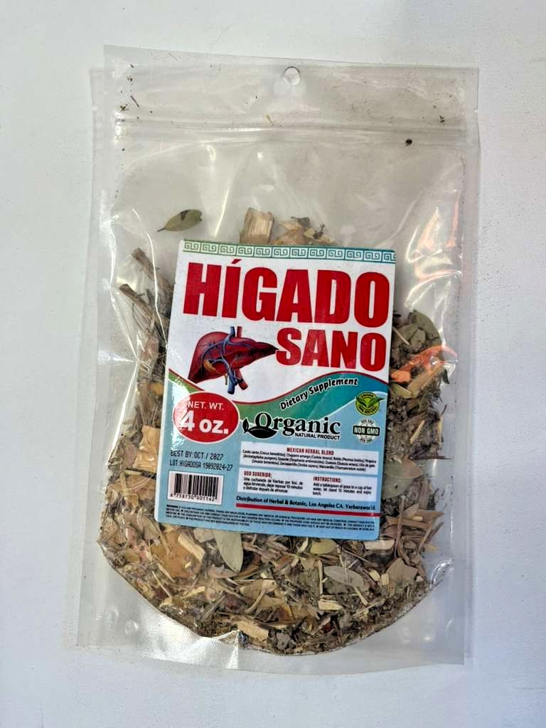 Higado Sano Herbal Blend 4 oz – Organic Mexican Herbal Tea / Té de Hierbas