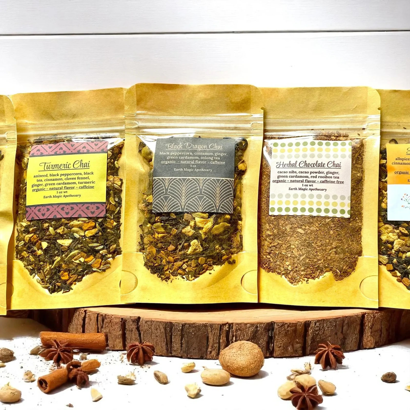 6 Sampler Gift Chai Pack Tea Infuser Organic Spice Chai Blends Masala Handmade