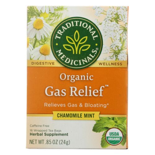 Organic Gas Relief Tea 16 BAGS By Traditional Medicinals