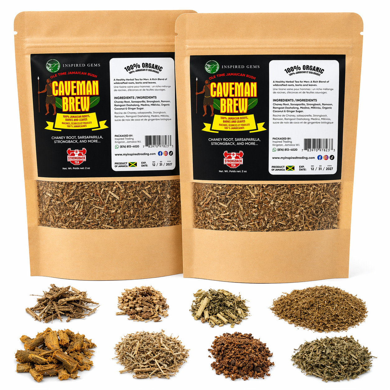Jamaican Caveman Brew – Strong Back Tea- 7 Powerhouse Roots-Stamina & Energy