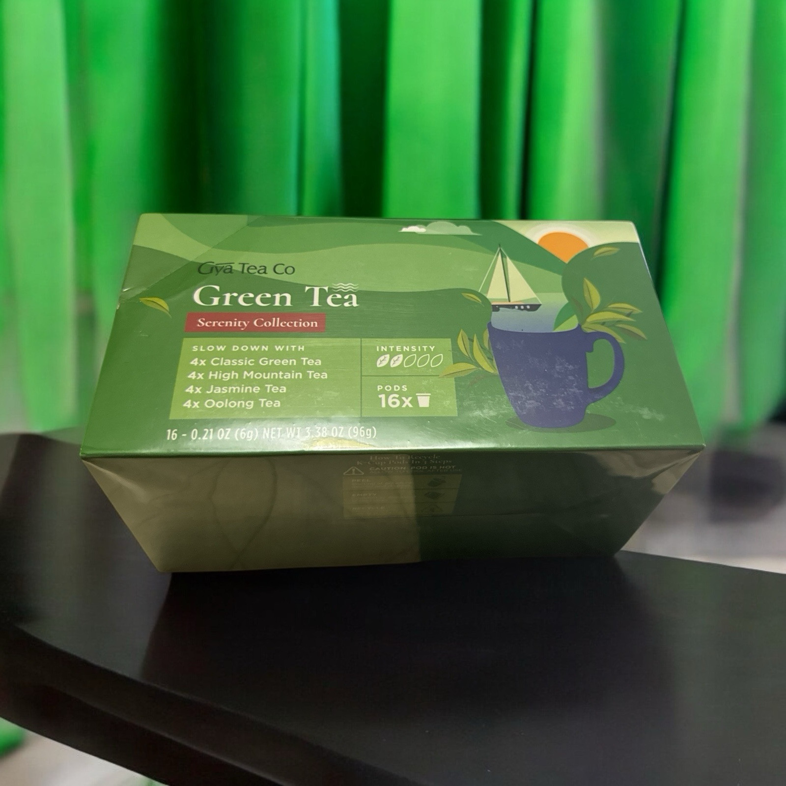 GYA Tea Co GREEN TEA K Cups 16x ASSORTED Exp 11/26
