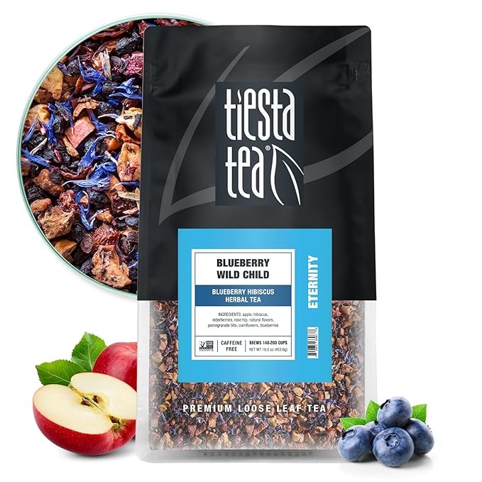 Tiesta Tea Blueberry Wild Child Blueberry Hibiscus Herbal Tea