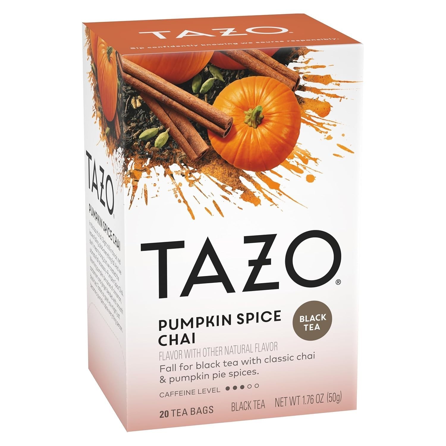 Tazo Pumpkin Spice Chai Black Tea 20 Tea Bags