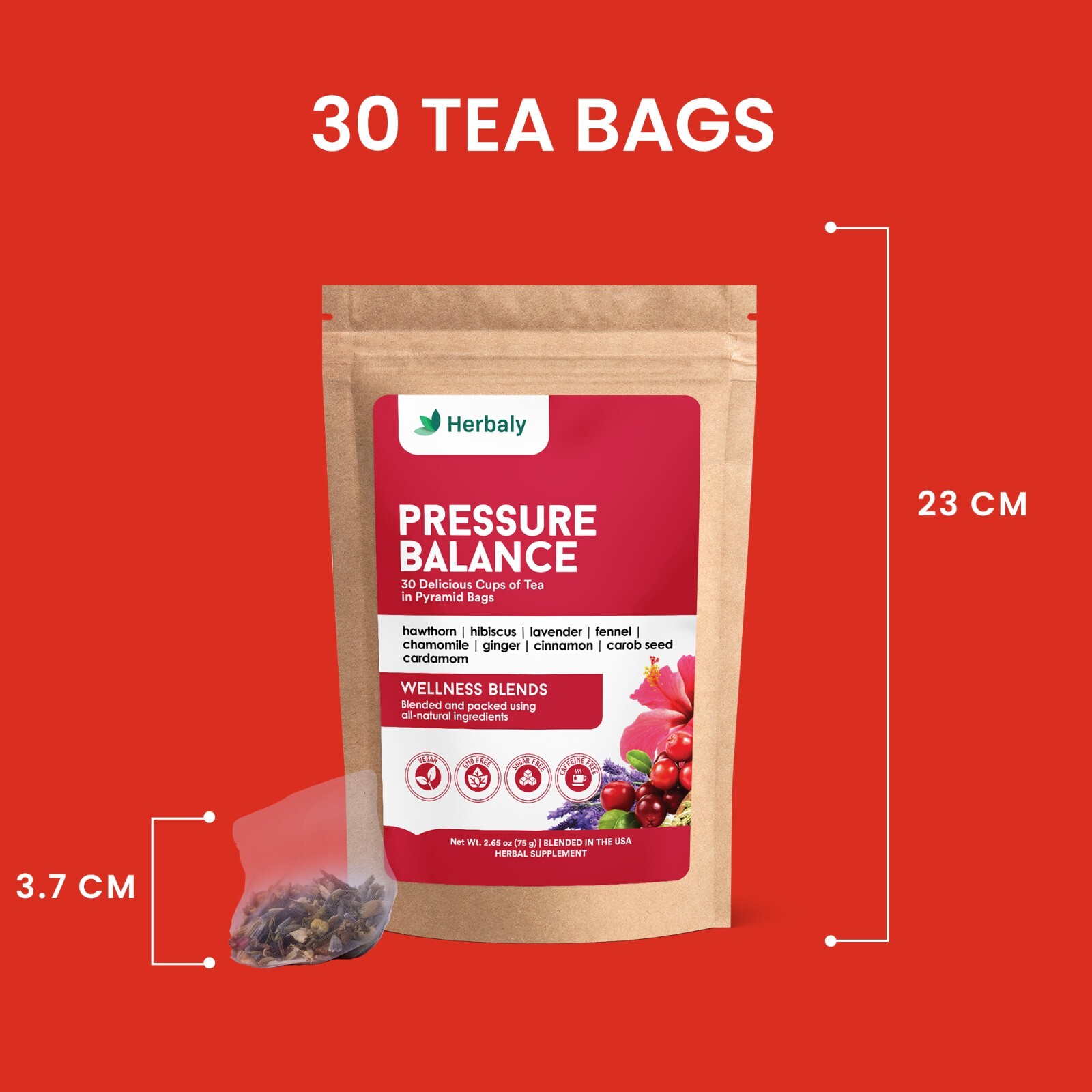 Herbaly Pressure Balance Functional Tea – 9 Super herbs