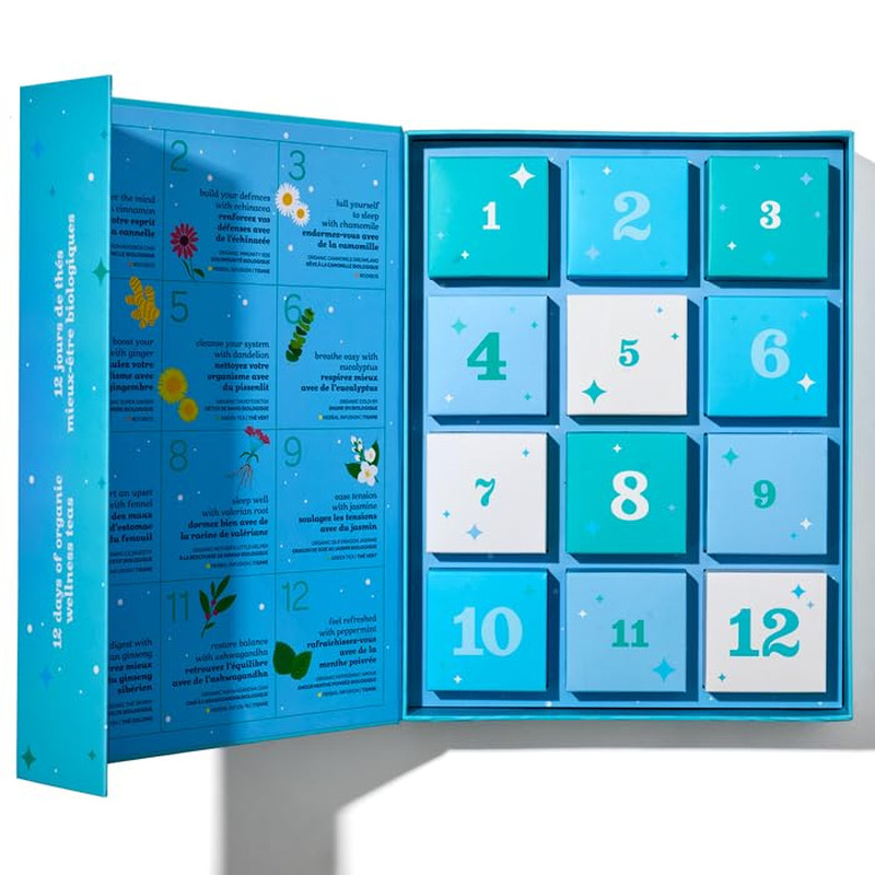 12 Days of Wellness Organic Loose Leaf Tea Sampler Gift Set