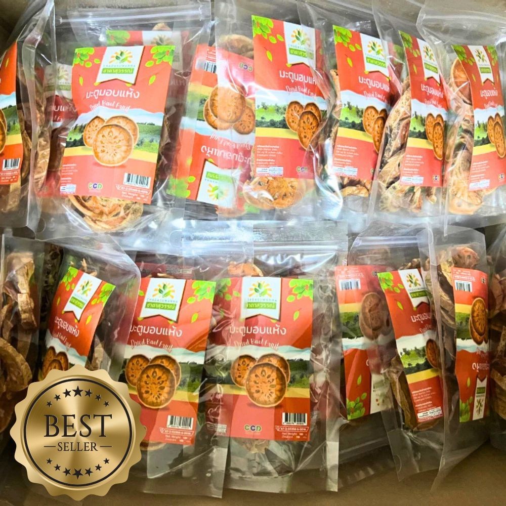 Dried Bael Fruit Tea 100g Thai Herbal Tea Natural Sun-Dried Slices CHADASUWANNA