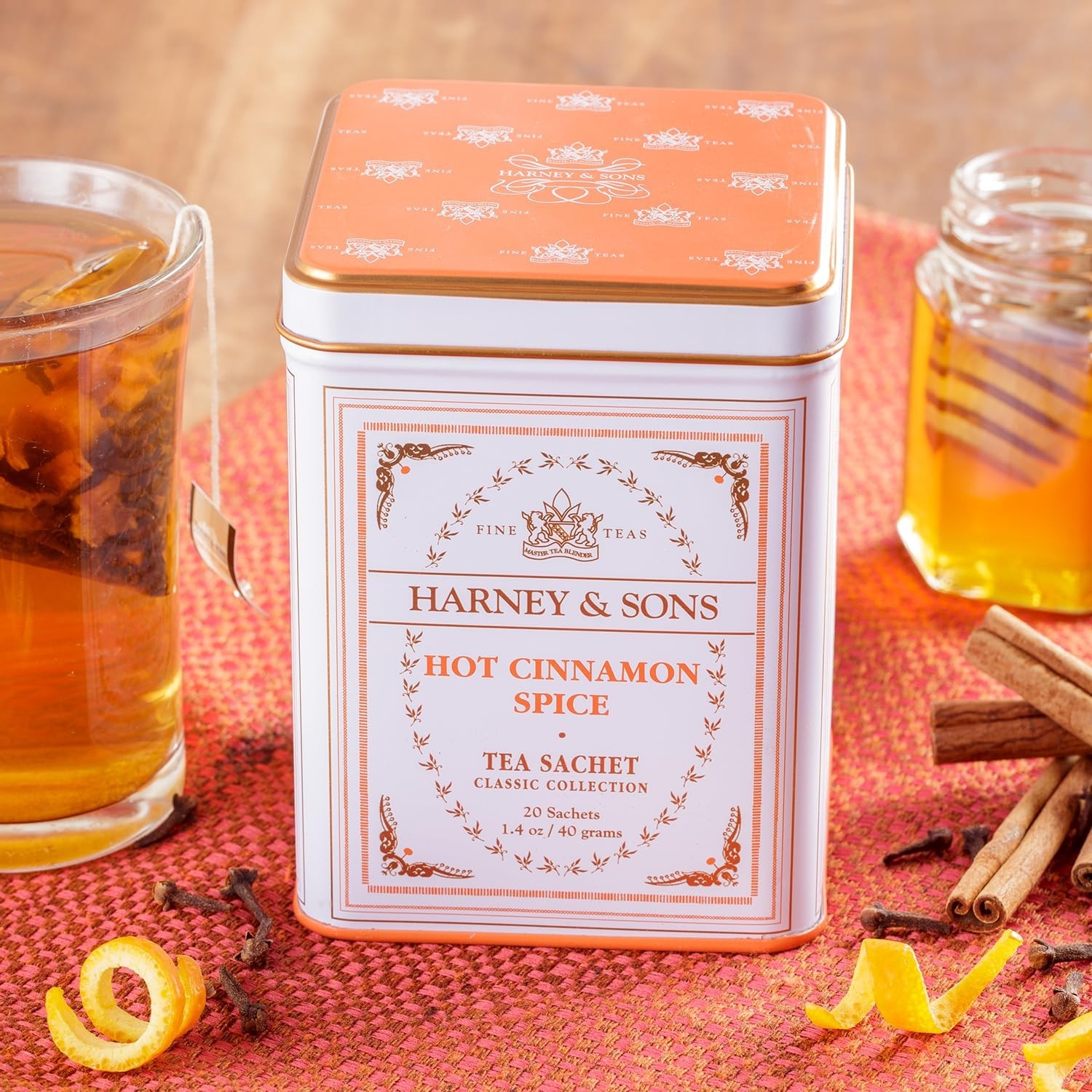 Invigorating Hot Cinnamon Spice Tea – 20 Gluten-Free Sachets for Any Occasion