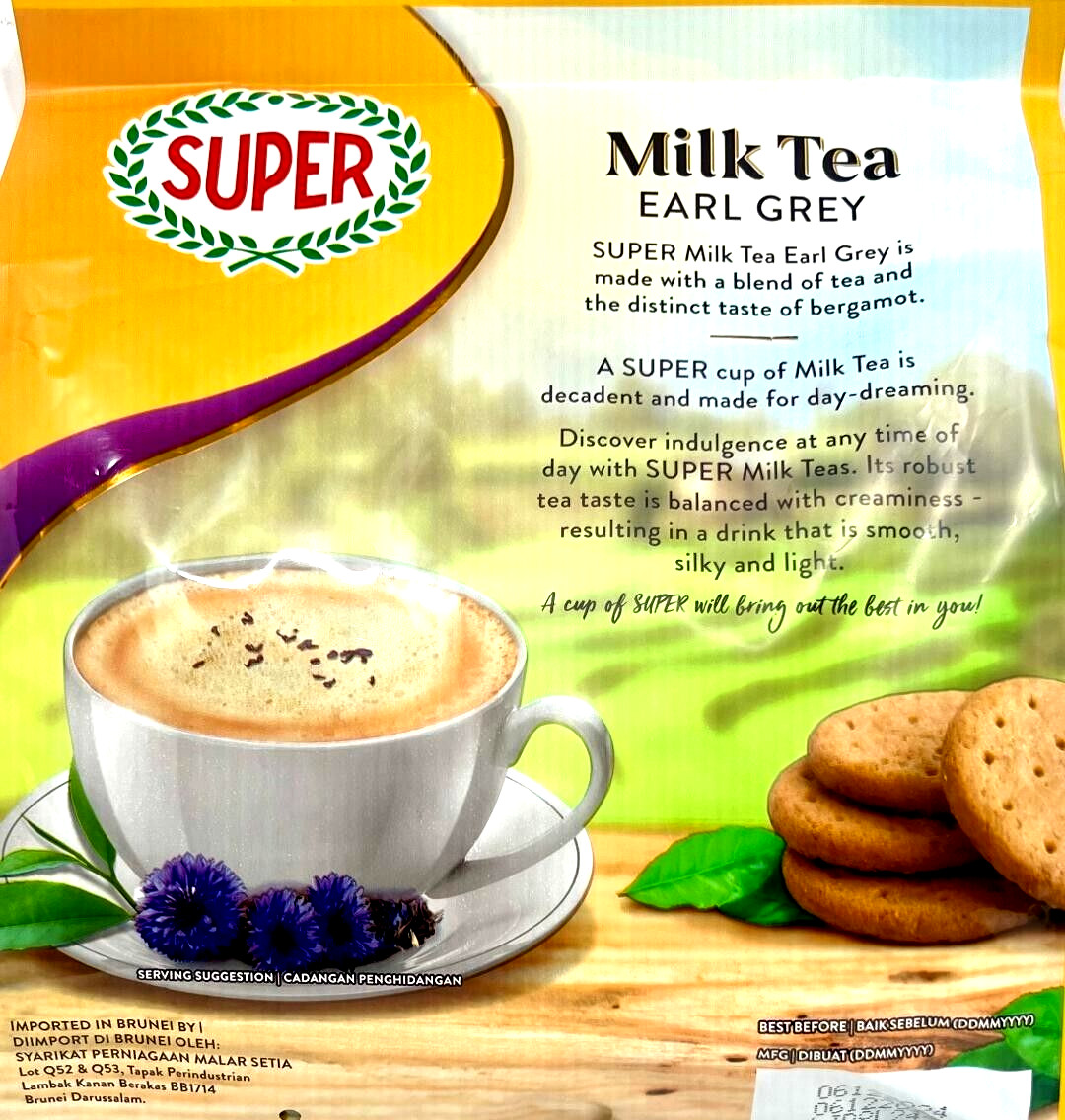 Super 3-In-1 Instant Earl Grey Milk Tea 18 Sticks x 25g (Pack of 12)~6/2026