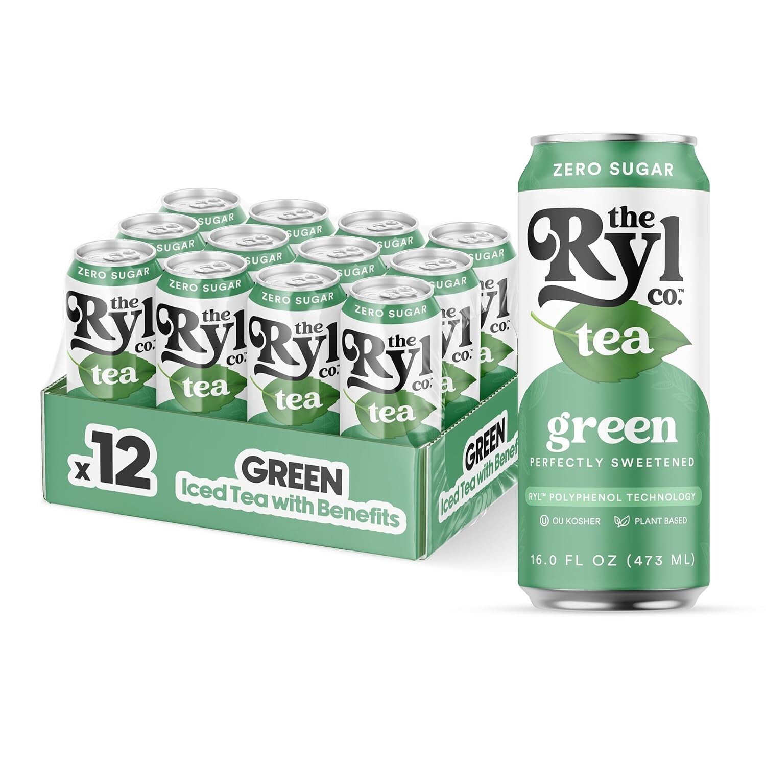 Delicious Zero Calorie Iced Tea with Antioxidants – 12-Pack of 16 oz Cans