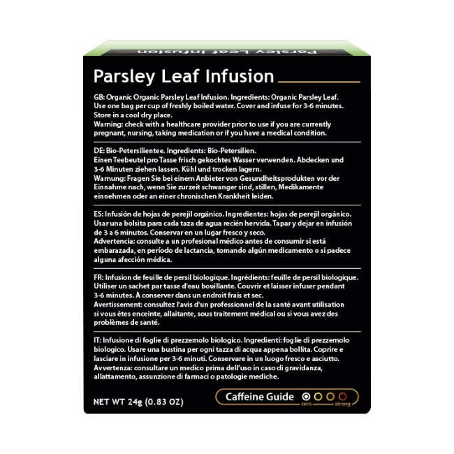 Buddha Tea Organic Parsley Leaf Tea Bag Infusion 18 Tea Bags Case Of 6