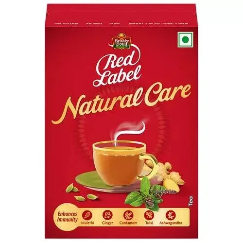 Red Label Natural Care Tea With 5 Ayurvedic Ingredients- 100 grams