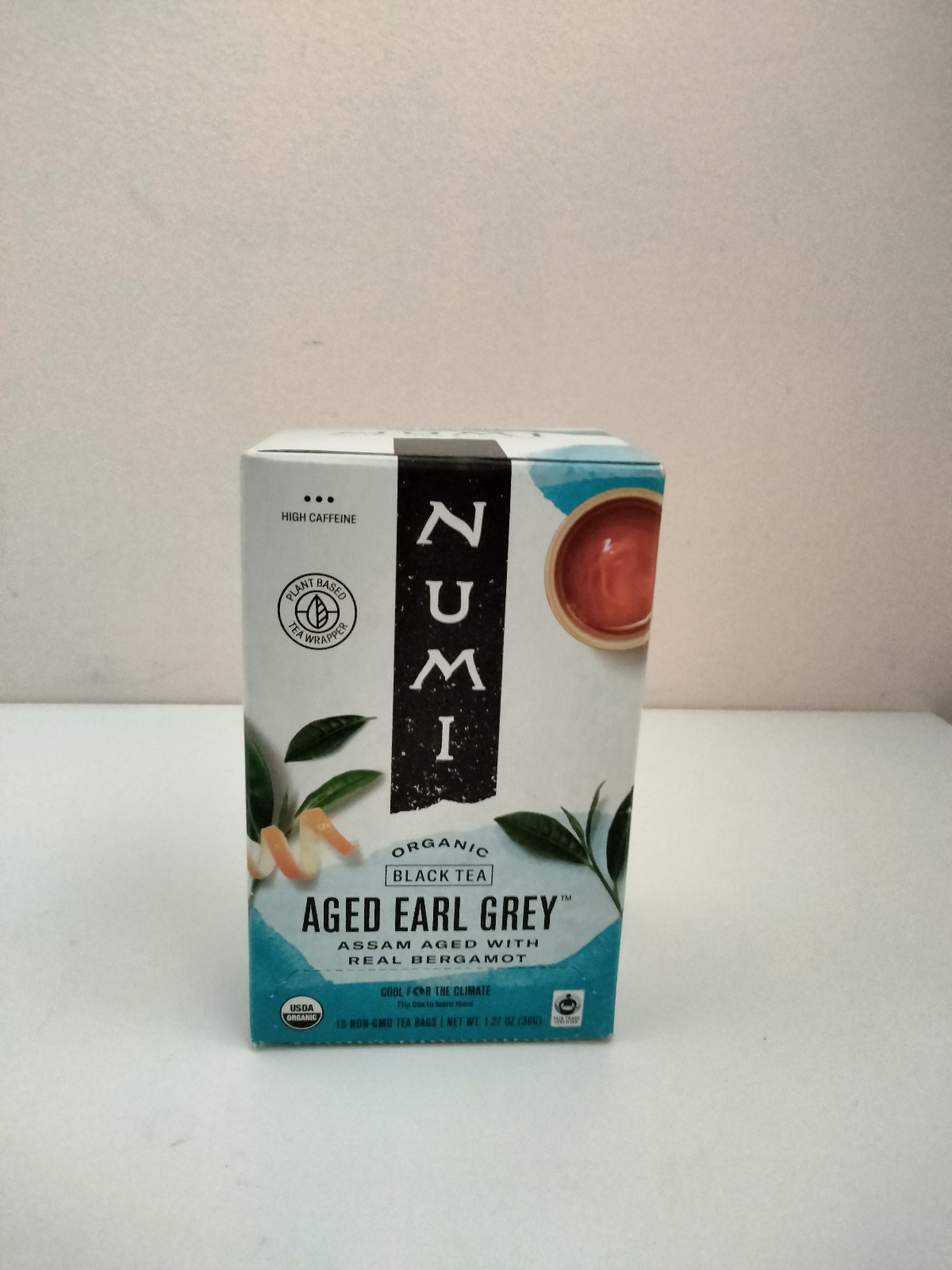 18pk Numi Organic Aged Earl Grey Tea, Assam Black w/ Real Bergamot, EXP 11/14/28